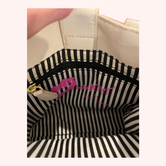 Betsey Johnson Psychedelic Watercolor Mini Tote w Crossbody Strap Pre-Loved - Picture 10 of 12